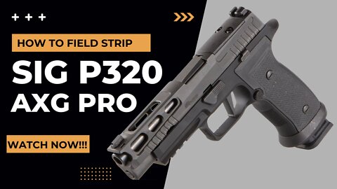 How to Disassemble and Reassemble SIG P320 AXG Pro (Field Strip)