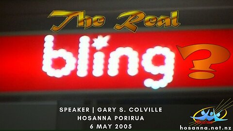 Blaze Production: The Real Bling (Gary Colville) | Hosanna Porirua
