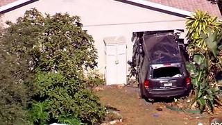 Aerials from car into home accident
