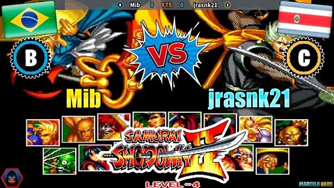 Samurai Shodown II (Mib Vs. jrasnk21) [Brazil Vs. Costa Rica]