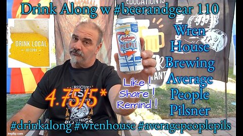 Drink Along w #beerandgear 110: Wren House Brewing Average People American Pilsner 4.75/5*