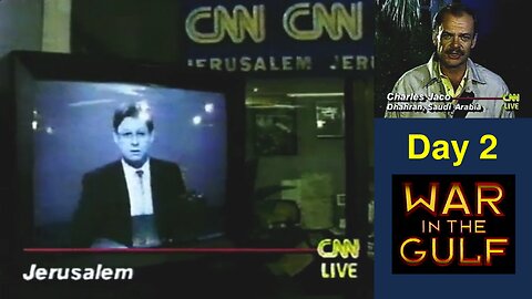 Vintage CNN - Iraq War Day 2 - 👉 Saddam Launches Scuds (Part 2/3) - Jan17-91 (7-9:00PM EST)