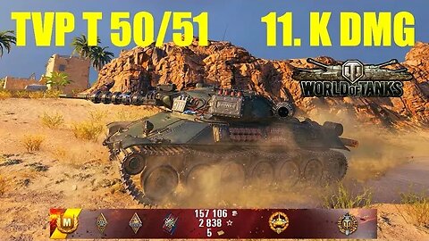 TVP T 50/51, 11.8K Damage, 6 Kills, Airfield - World of Tanks