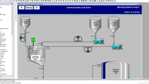 FactoryTalk View Studio Site Edition | RSlinx Connection Status Animation | Batching PLC Day-13