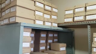 SOUTH AFRICA - Cape Town - Boxes of ashes at Salt River Forensic Pathology Services (Video) (2nH)