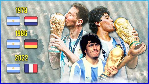 The THREE FINALS WON by ARGENTINA IN THE WORLD CUP ⚽🏆