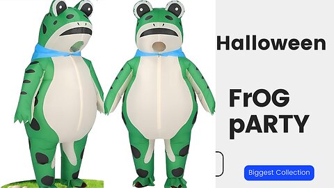 Halloween Party Inflatable Costume Frog Full Body Deluxe Funny Air Blow Up Costume