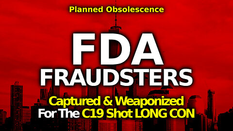 FDA Fraudsters: US Regulators Help Swindle Americans With "Immunobridging Scam" (ft CDC)