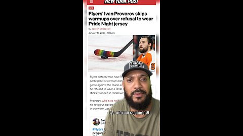 NHL Player Ivan Provorov Refuses Pride Night Jersey 💪🏼