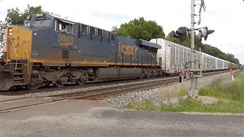 CSX M217 Autorack Train from Sterling, Ohio July 16, 2022