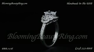 BBR 717E Diamond Engagement Ring By BloomingBeautyRing com