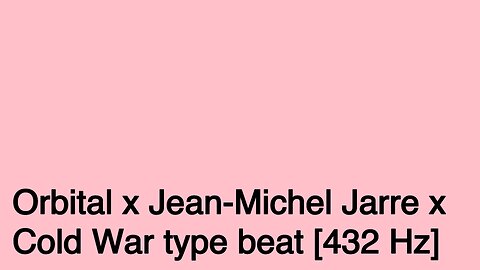 Orbital x Jean-Michel Jarre x Cold War type beat