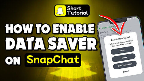 How to enable data saver mode on snapchat