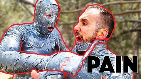 Mummified with duct tape - ABSOLUTE TORTURE