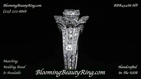 BBR434M-HP 1.38 ctw Small Blooming Engagement Ring Without Matching Wedding Band