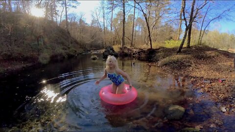 Braving the Freezing Mountain Water in Arkansas