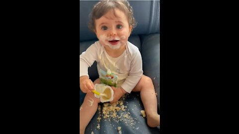 Baby girls love food and drinks - Adorable videos #shorts