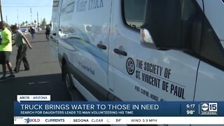 Volunteer truck brings water to those in need