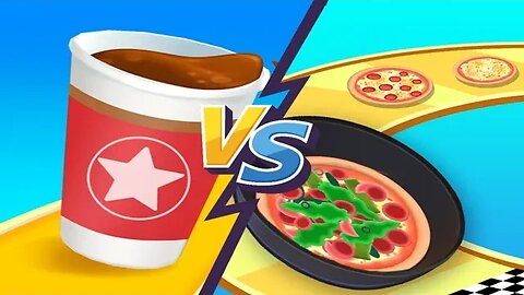 Coffe Run 🧋vs Pizza Rush 🍕 All Levels Gameplay (Android & iOS) #bestgaming #gameshorts