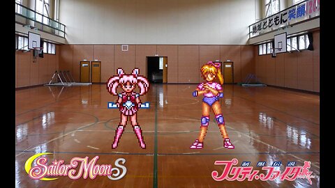 Sailor ChibiUsa and Ai Momoyama Do 80's aerobic exercises Sprite Animation