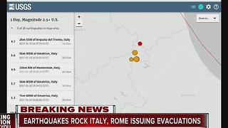 Earthquakes rock Italy, Rome issuing evacuations