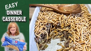 CHOW MEIN NOODLES CASSEROLE | An Easy Ground Beef Recipe | Easy Dinner Ideas
