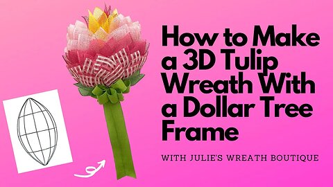 How to Make a Flower Wreath | Dollar Tree Football Frame Ideas | Tulip Wreath | DIY for Beginners