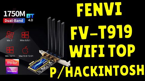 FENVI FV-T919 WIFI E BLUETOOTH TOP PARA SEU HACKINTOSH - UNBOX, REVIEW E INSTALAÇÃO - BCM94360CD