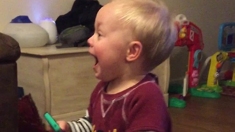 This Angel Face Baby Gets So Excited After Receiving A Phone Call