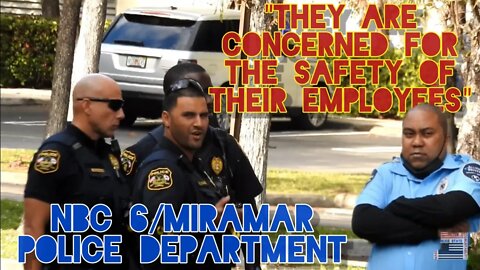 Mainstream Media Calls Cops For Cameras. Shutdown. Walk Of Shame. NBC 6. Miramar. Florida.