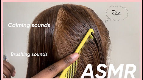 ASMR | hair parting, hair brushing, spray sounds, relaxing ,sounds