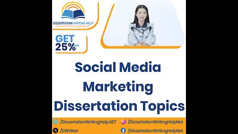 Social Media Marketing Dissertation Topics | dissertationwritinghelp.net