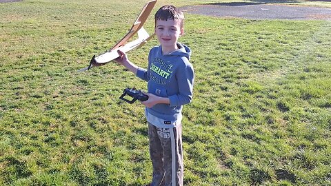 Flite Test Tiny Trainer (sons first plane maiden flight.)