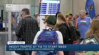 Heavy traffic at TIA to start the week