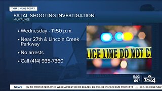 One person shot and killed near 27th and Lincoln Creek Parkway