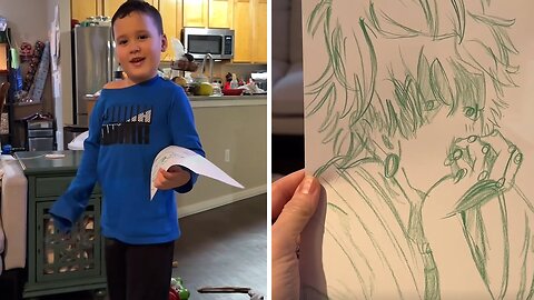 Six-year-old shows off incredible artistic skills