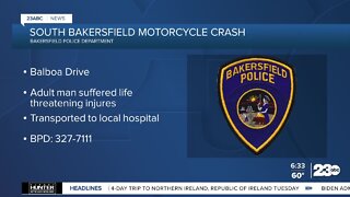 Motorcycle crash in Bakersfield leaves one person hospitalized