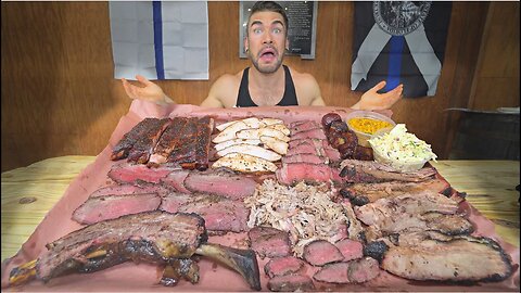 "YOU AREN'T GOING TO EAT IT ALL" Attempting THE BIGGEST BBQ CHALLENGE In Florida!