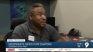 Diaper shortage at local diaper bank