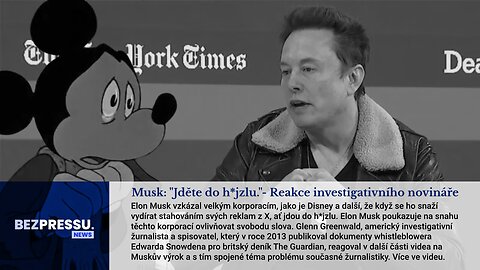Musk: "Jděte do h*jzlu."- Reakce investigativního novináře