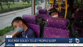 Fact or Fiction: Bus company offering rides to sleep-deprived people?