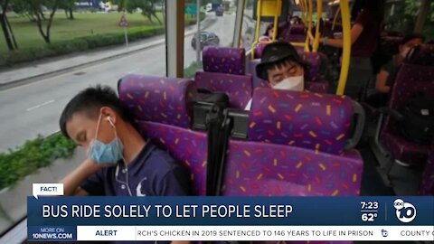 Fact or Fiction: Bus company offering rides to sleep-deprived people?