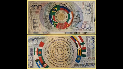 Aparecimento das notas da moeda BRICS O fim do dólar
