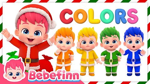 Which Color Is The Santa Hat? | Bebefinn's Colorful Christmas | Learn Colors