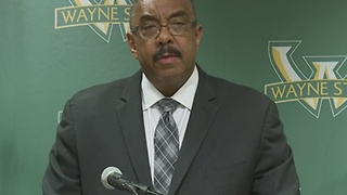 Wayne State University officials hold press conference after officer shot