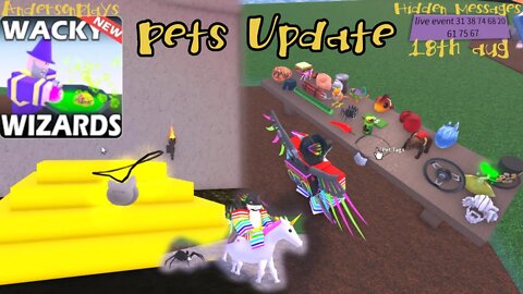 AndersonPlays Roblox Wacky Wizards [🐶PETS] Update - Pet Tags and Mount New Ingredients