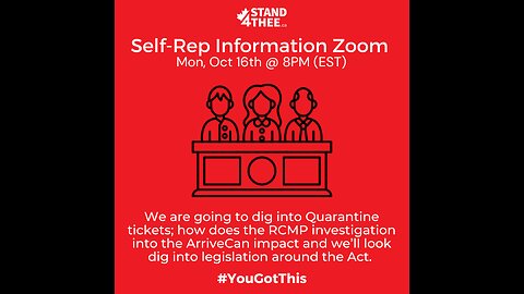 Stand4THEE Self-Rep Info Zoom Mon, Oct 16 2023 - Quarantine Info + More