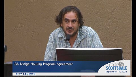 Mike gives first hand account of the Homeless living in Scottsdale, at City Council meeting Sept 19