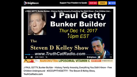 J PAUL GETTY, Bunker Builder #OCCUPYTHEGETTY - The Steven D Kelley Show, Dec. 2017
