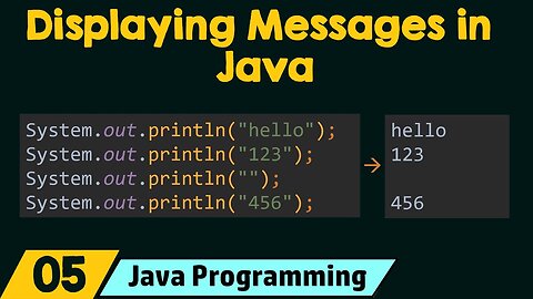 Displaying Messages in Java